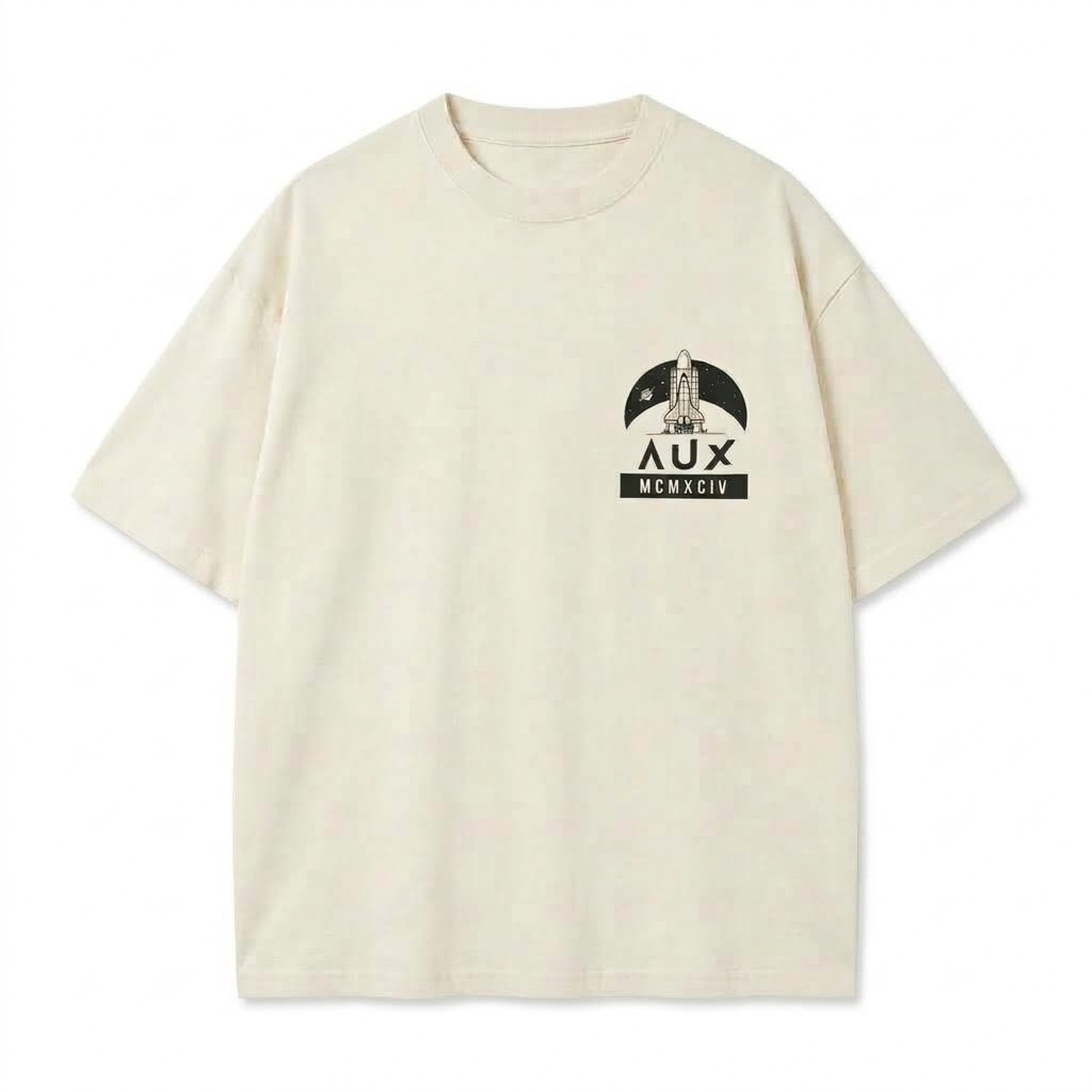 Front view of the available cream T-shirt